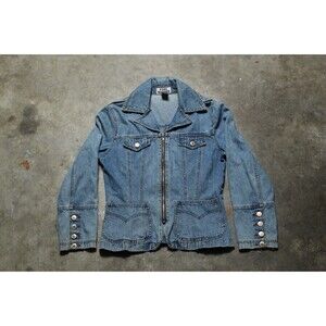 Vintage 1990's Forewarned Jeans Distressed Denim Jacket - Size 8